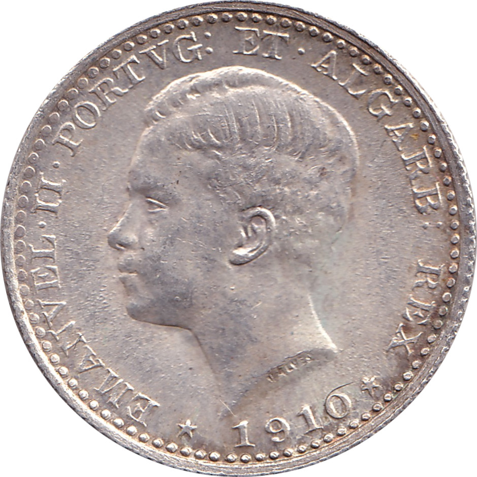 100 reis silver - Manuel II