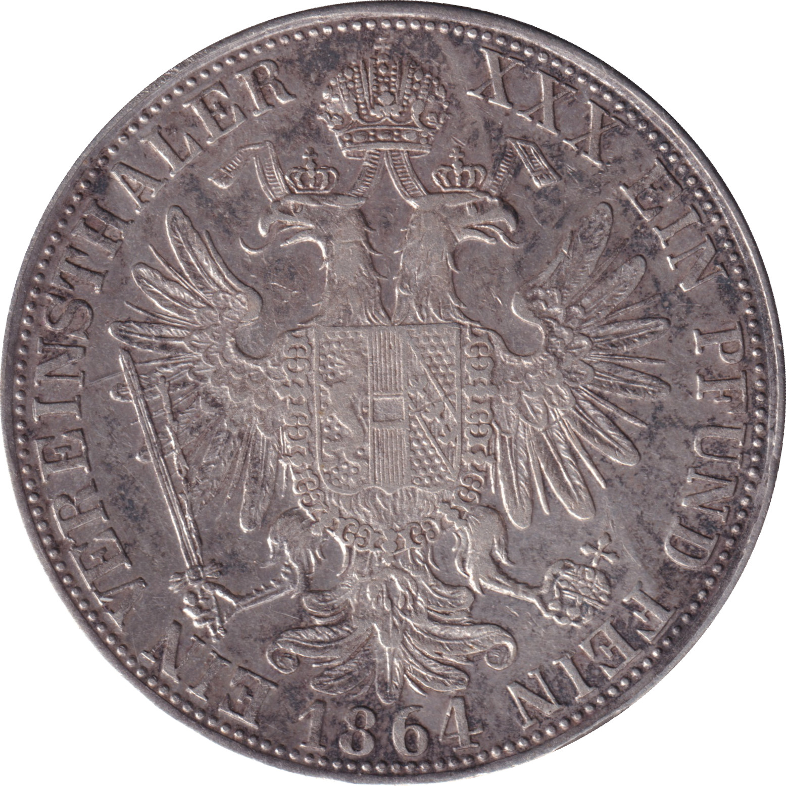 1 thaler argent - François Joseph I - Première tête