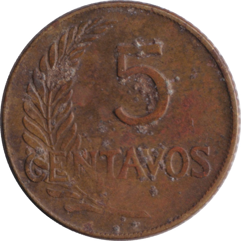 5 centavos - Cérès - Cupro-aluminium - Type 2