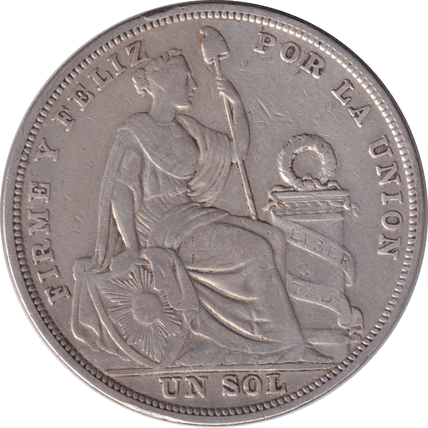 1 sol silver - Liberté assise - Type 3