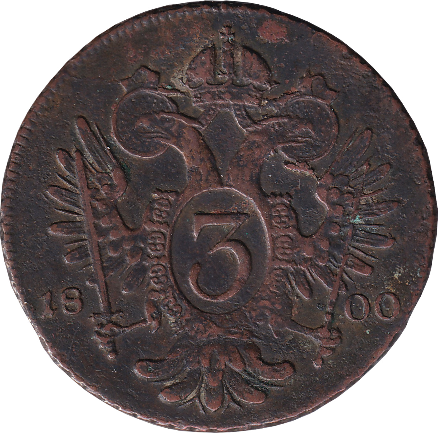 3 kreuzer - Franz II - Double-headed Eagle