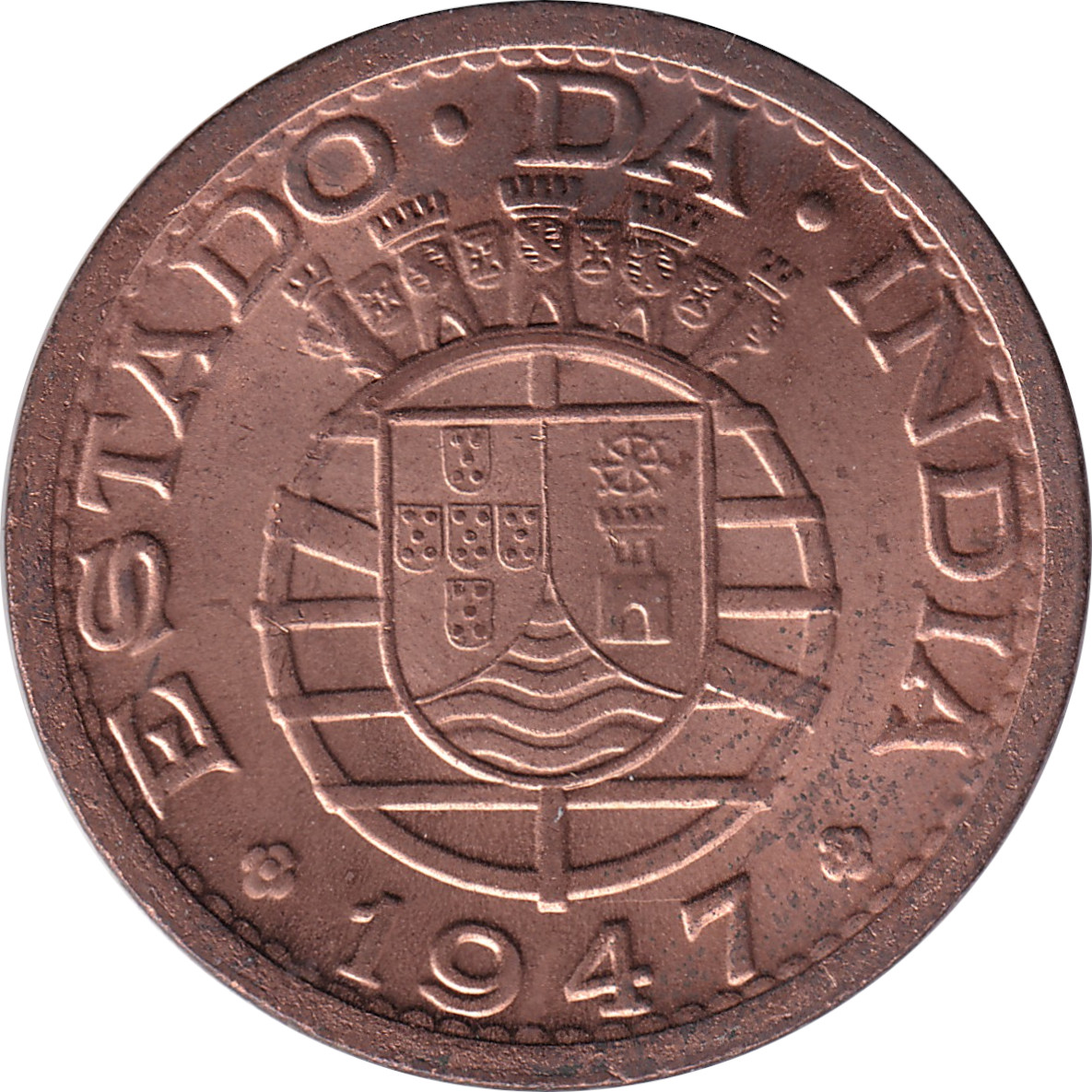 1 tanga - Estado Da India - Blason rond