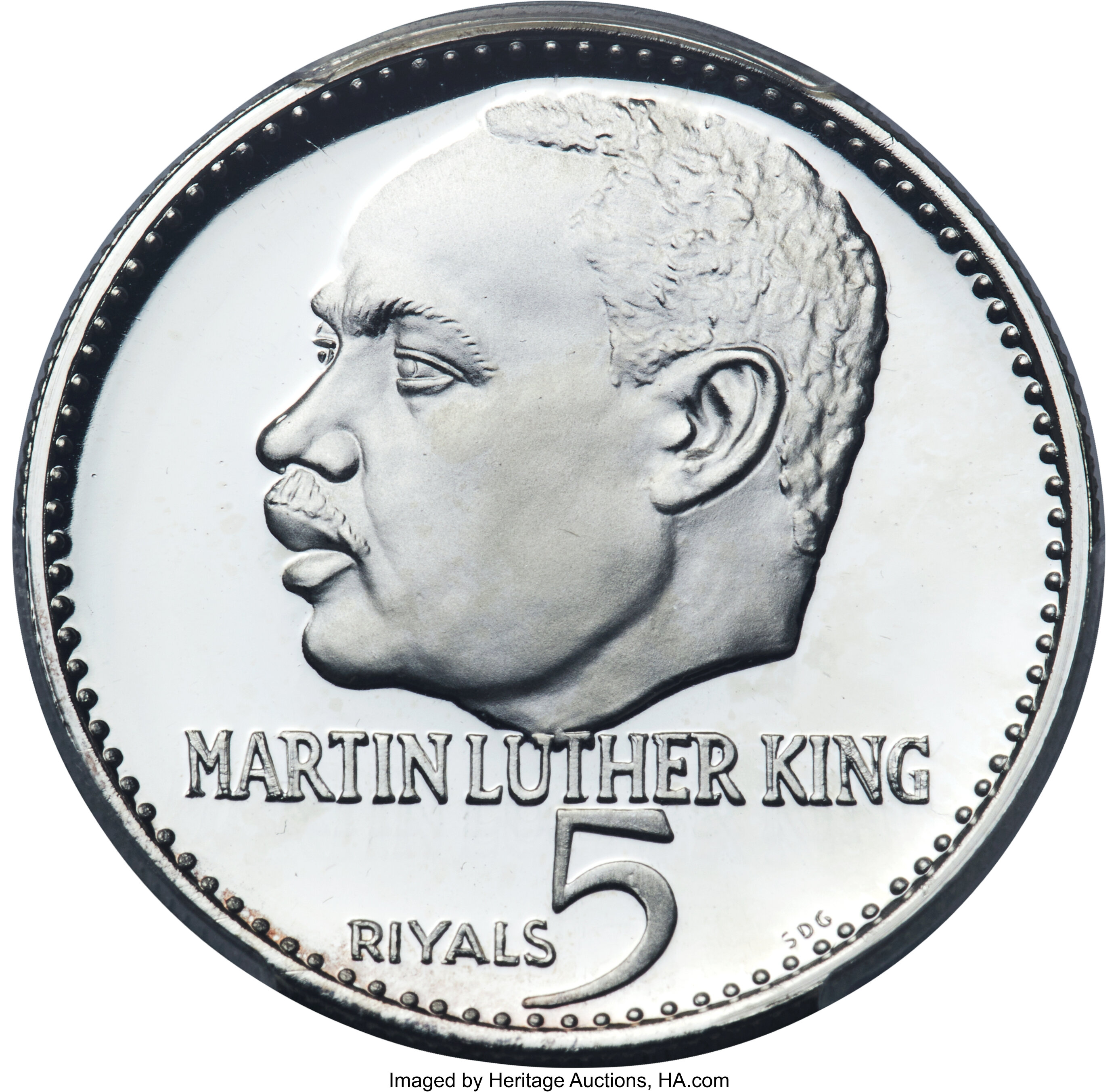 5 riyals argent - Martin Luther King