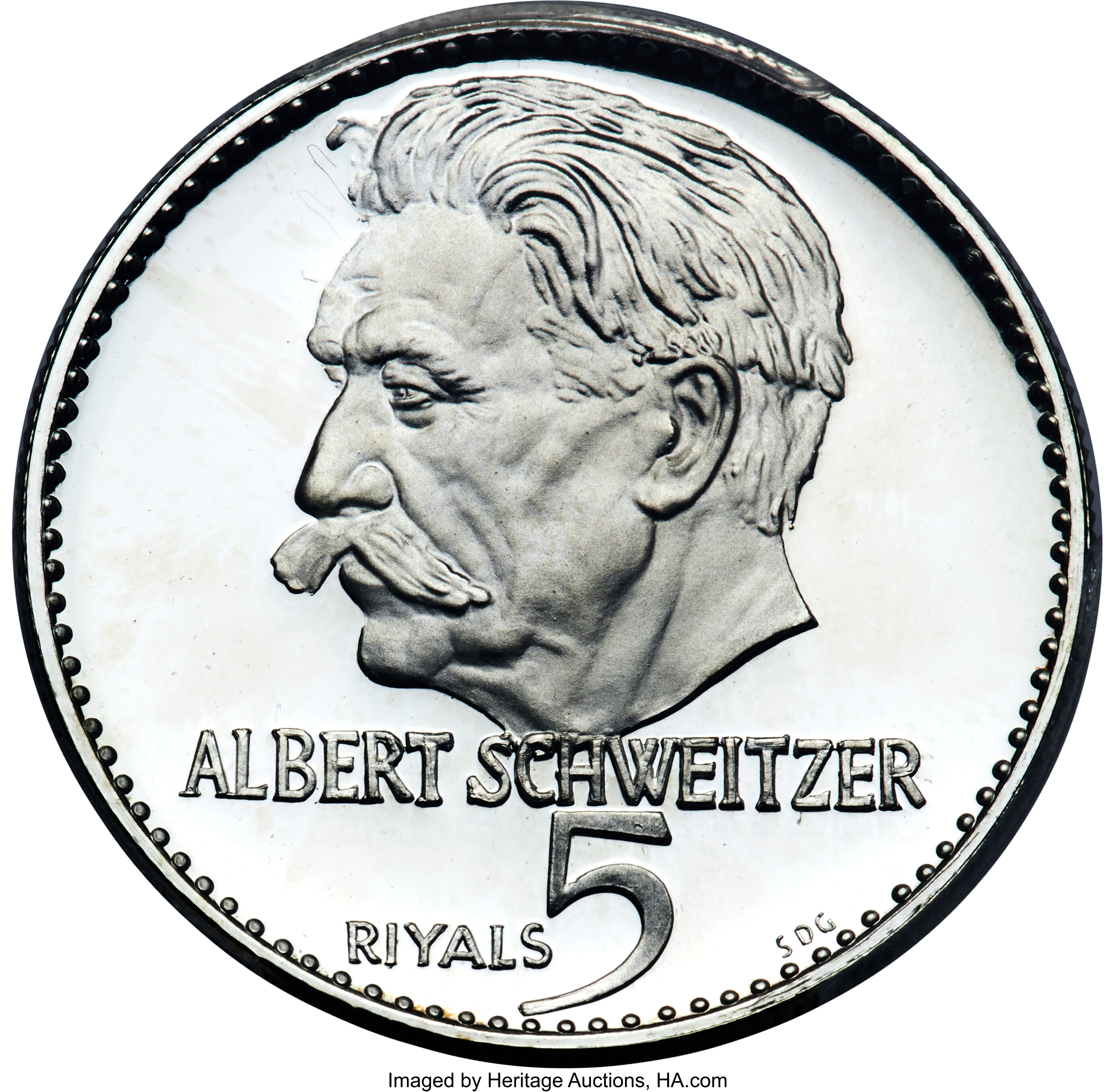 5 riyals silver - Albert Schweitzer