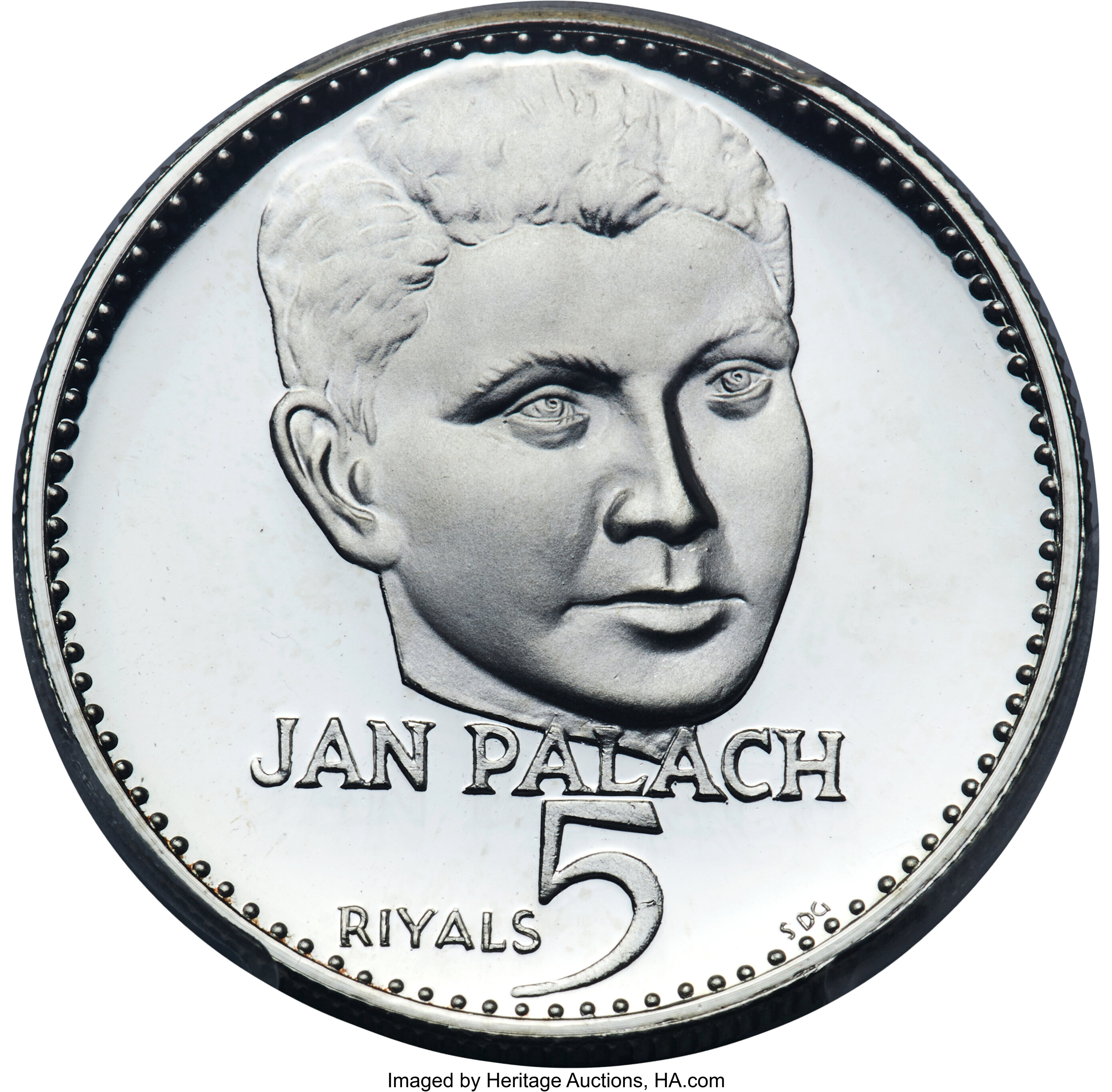 5 riyals argent - Jan Palach