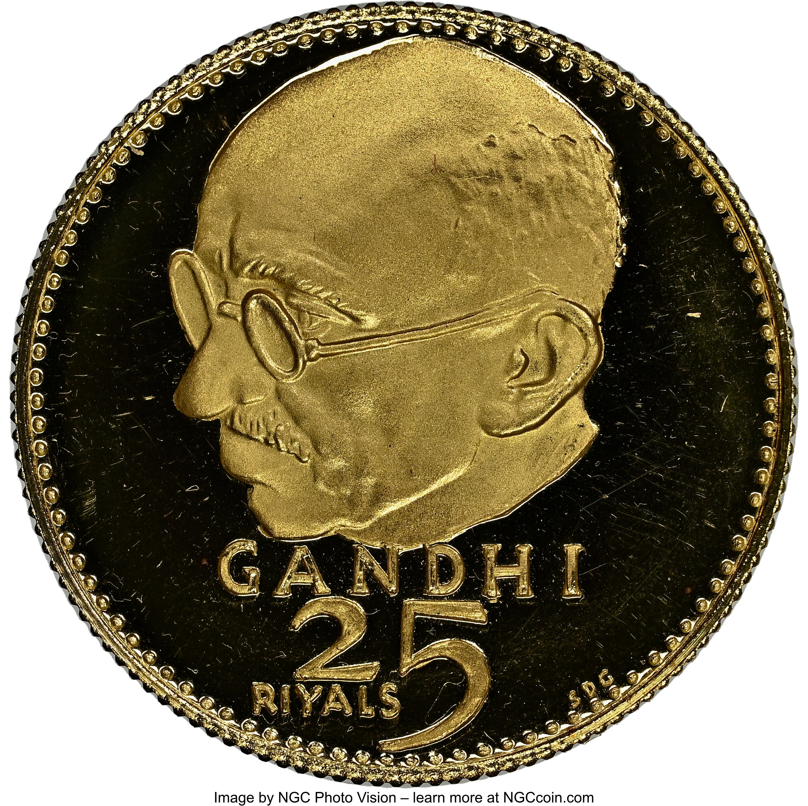 25 riyals gold - Gandhi