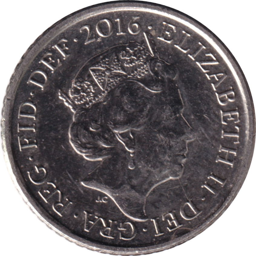 5 pence - Elizabeth II - Tête historique