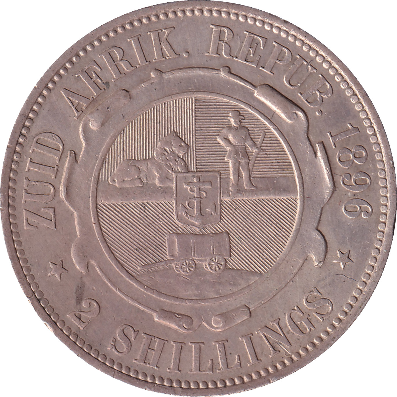 2 shillings silver - Krugger