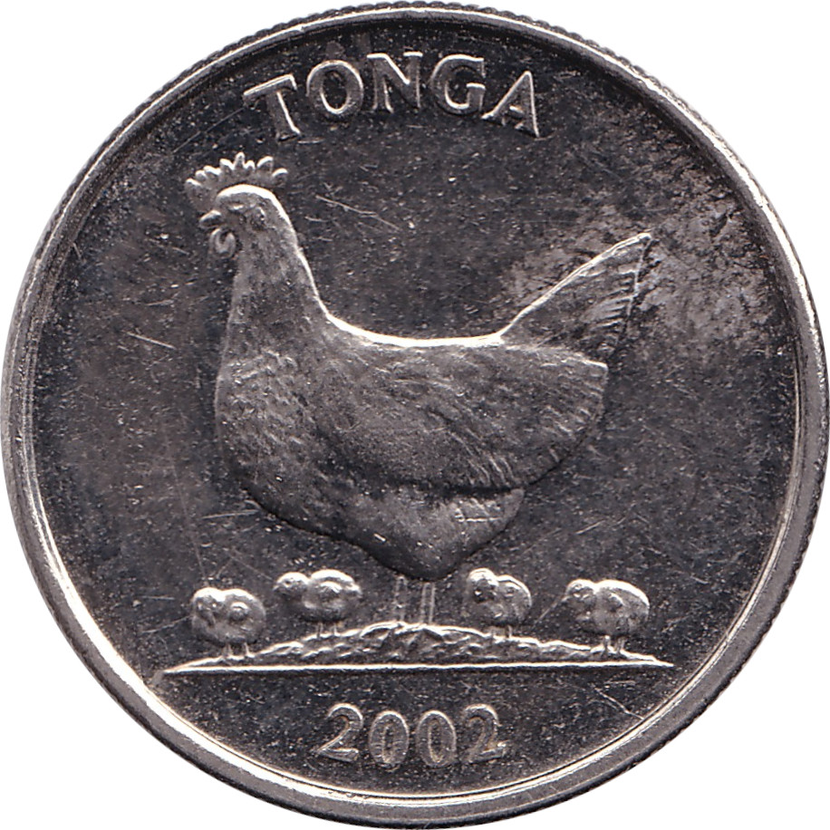 5 seniti - Tauta'ahau IV - Noix de coco - Nickel plate