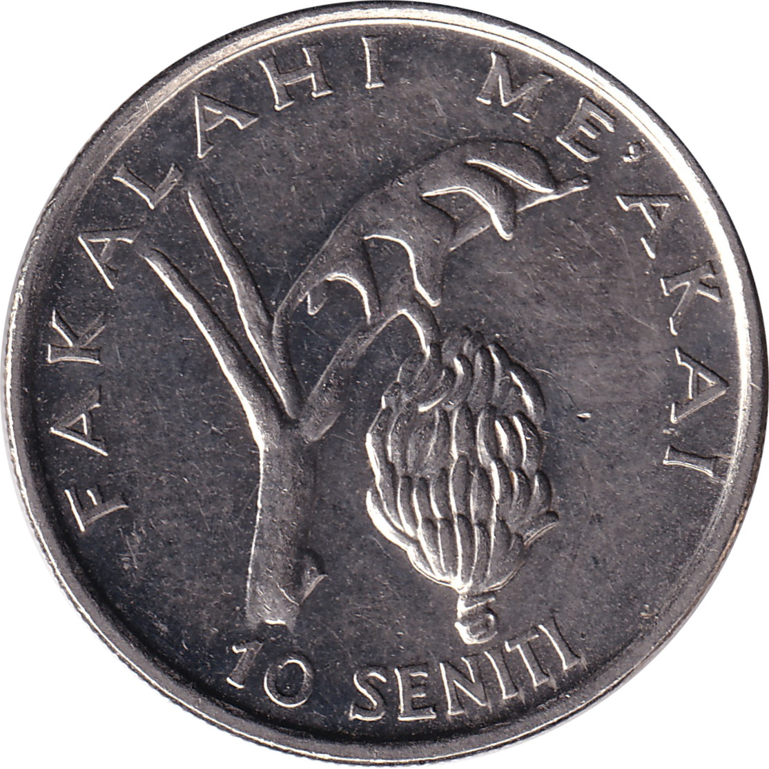 10 seniti - Tauta'ahau IV - Banana - Nickel plate