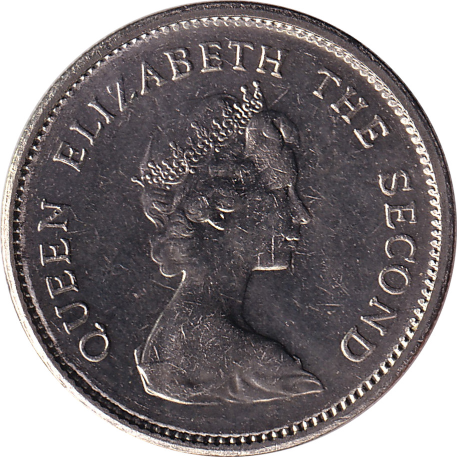 5 cents - Ellizabeth II - Young bust