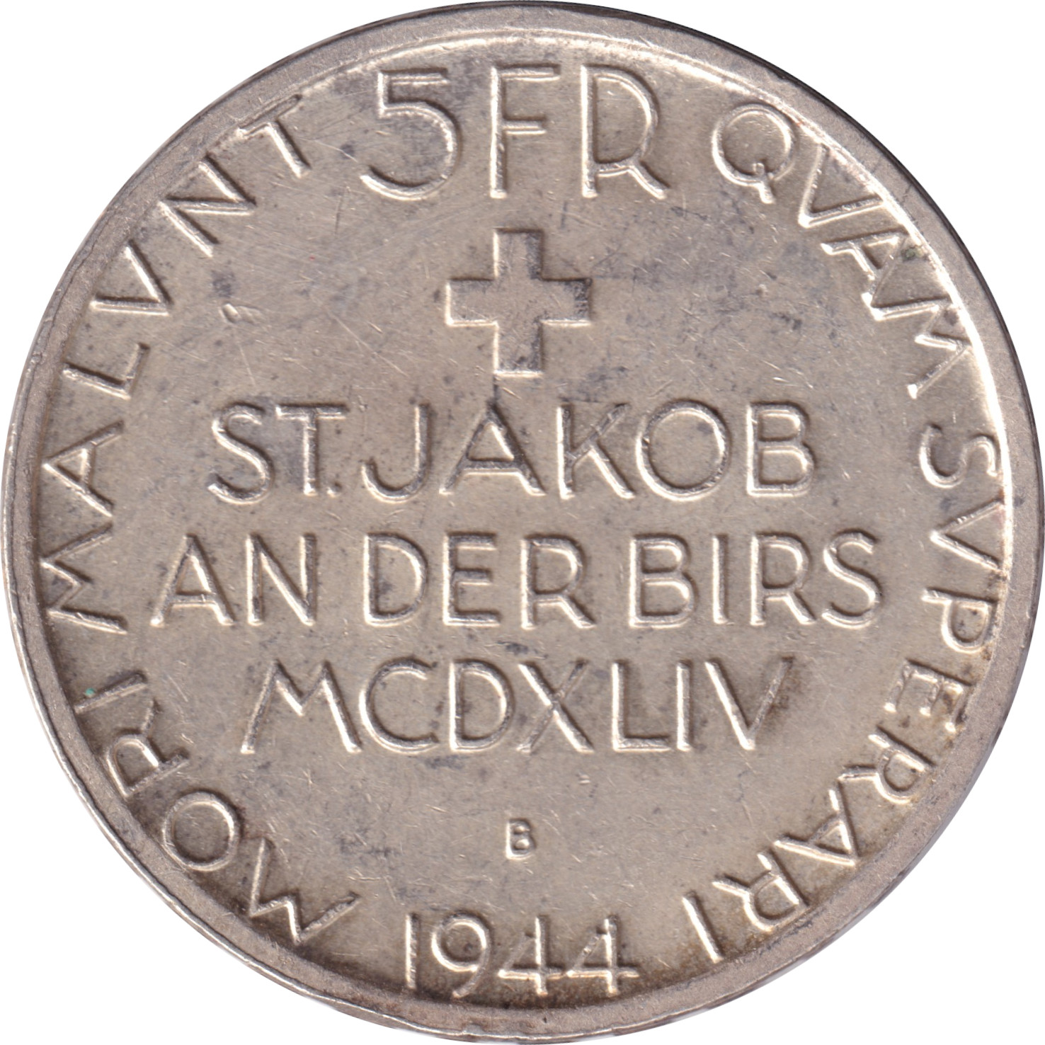 5 francs silver - Bataille de St Jacob