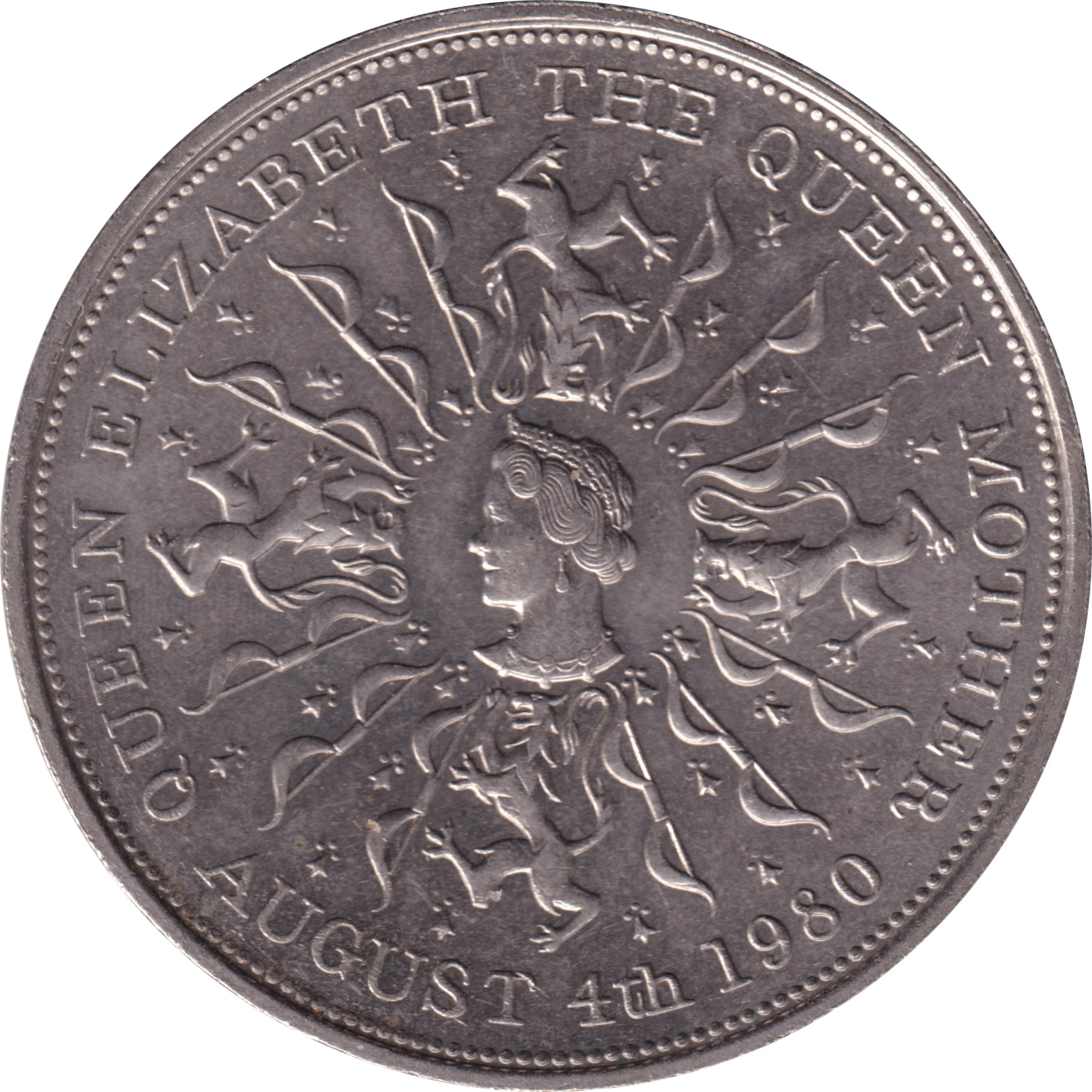 25 pence - Reine mère - 80 years