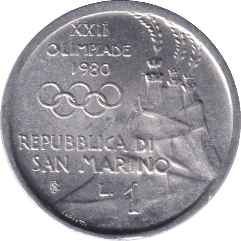 1 lira - Olympiades de Moscou 1980