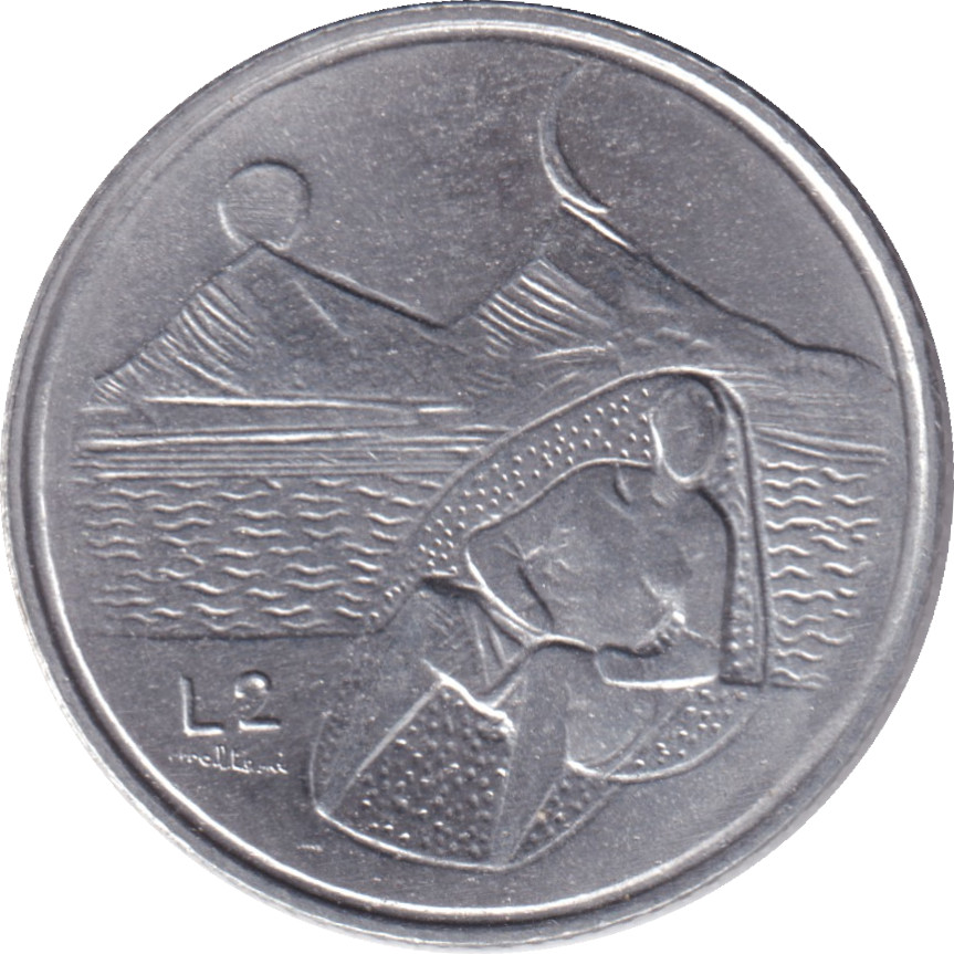 2 lire - Homme assis