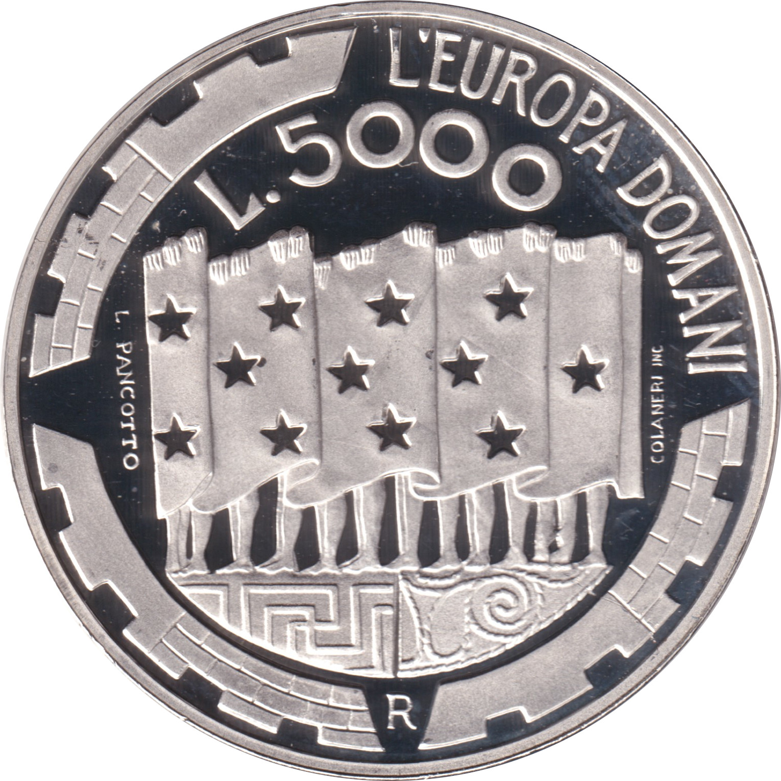 5000 lire argent - Union Européenne