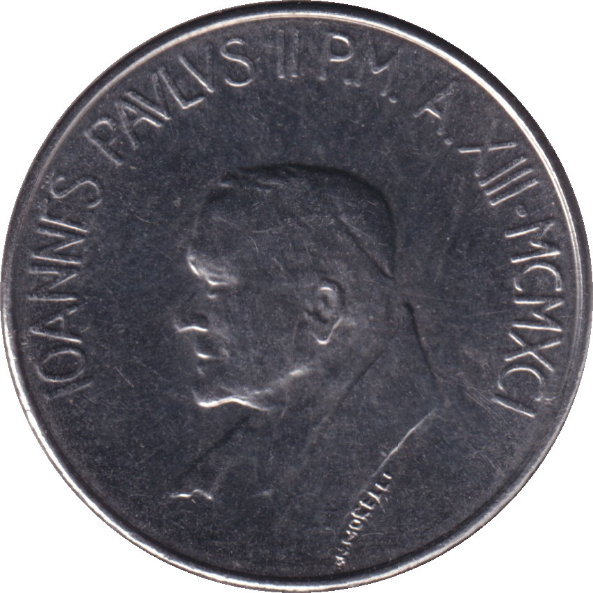 100 lire - John Paul II - Jésus sur sa croix