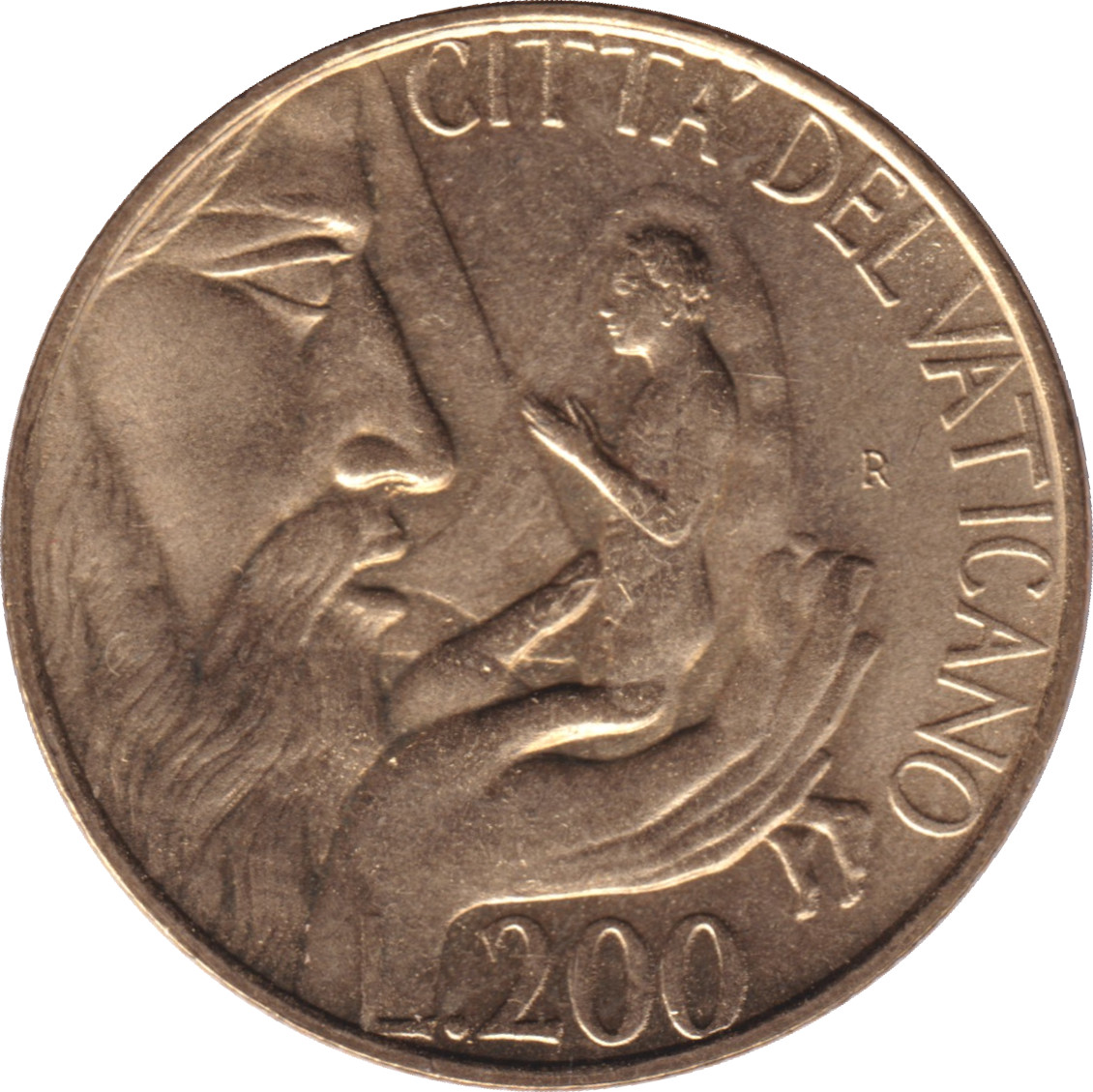 200 lire - John Paul II - Création d'Adam