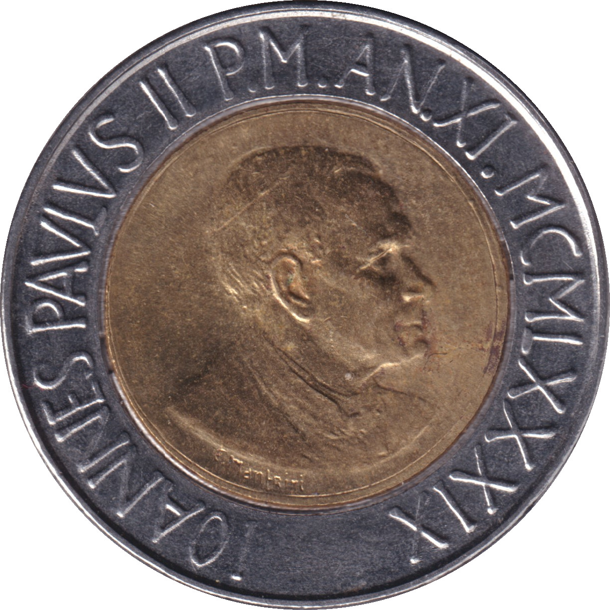 500 lire - Jean Paul II - Grappe de raisin