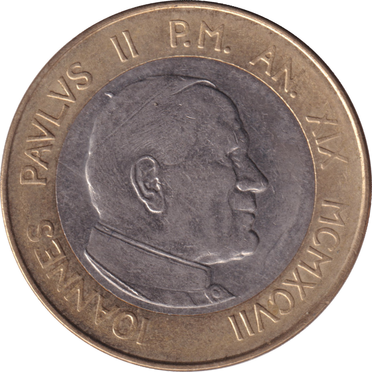 1000 lire - Jean Paul II - Armoiries - Tête à droite