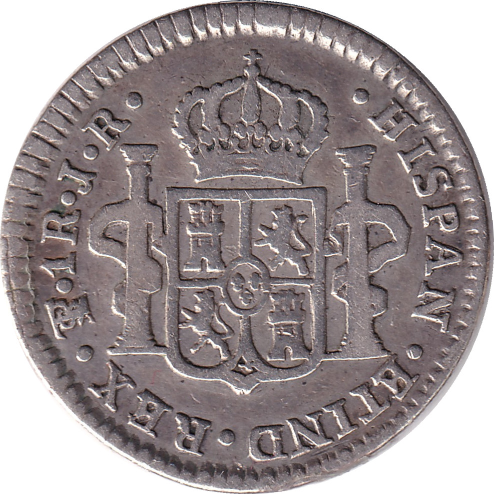 1 real silver - Charles III - Young bust