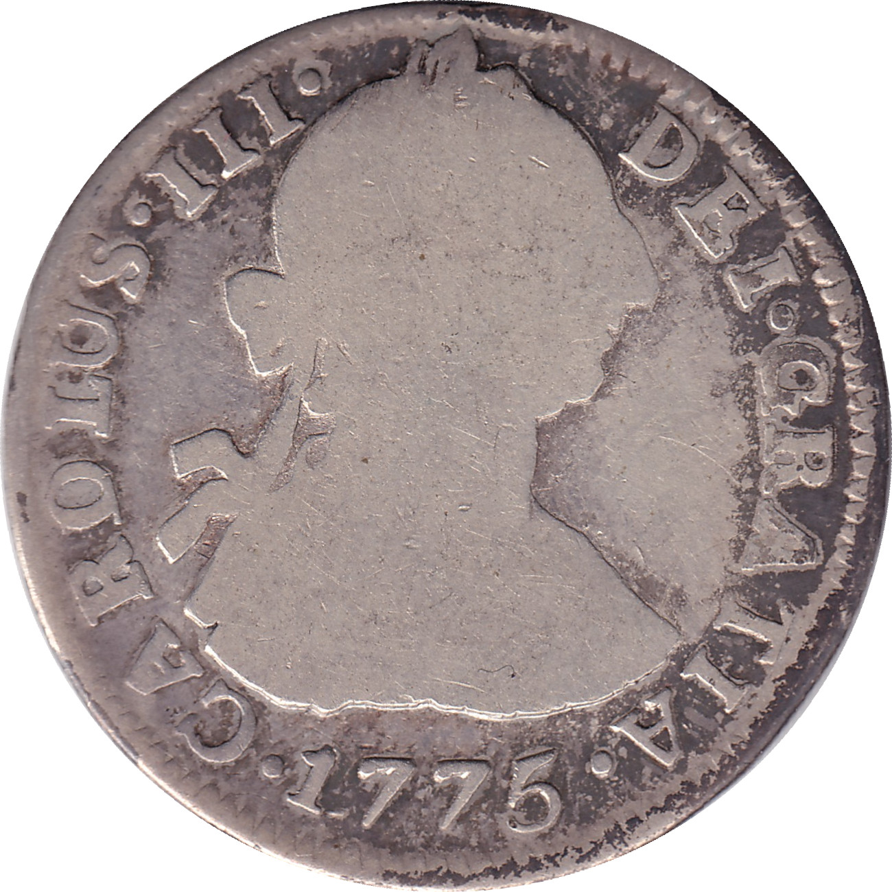 2 reales silver - Charles III - Young bust