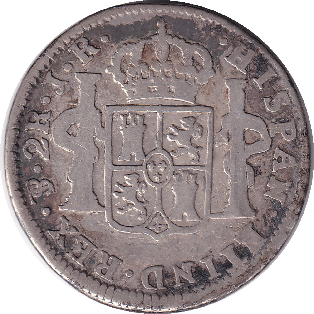 2 reales argent - Charles III - Buste Jeune