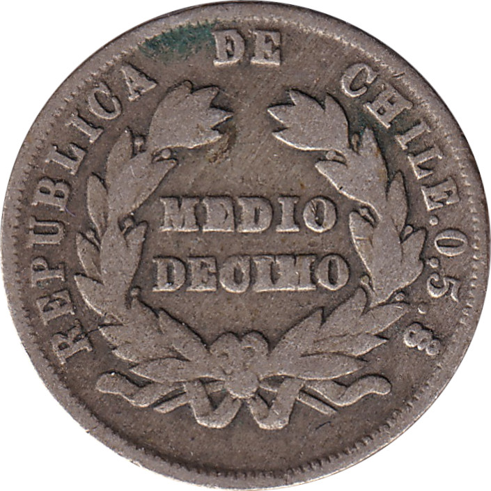 1/2 decimo silver - Seated Eagle