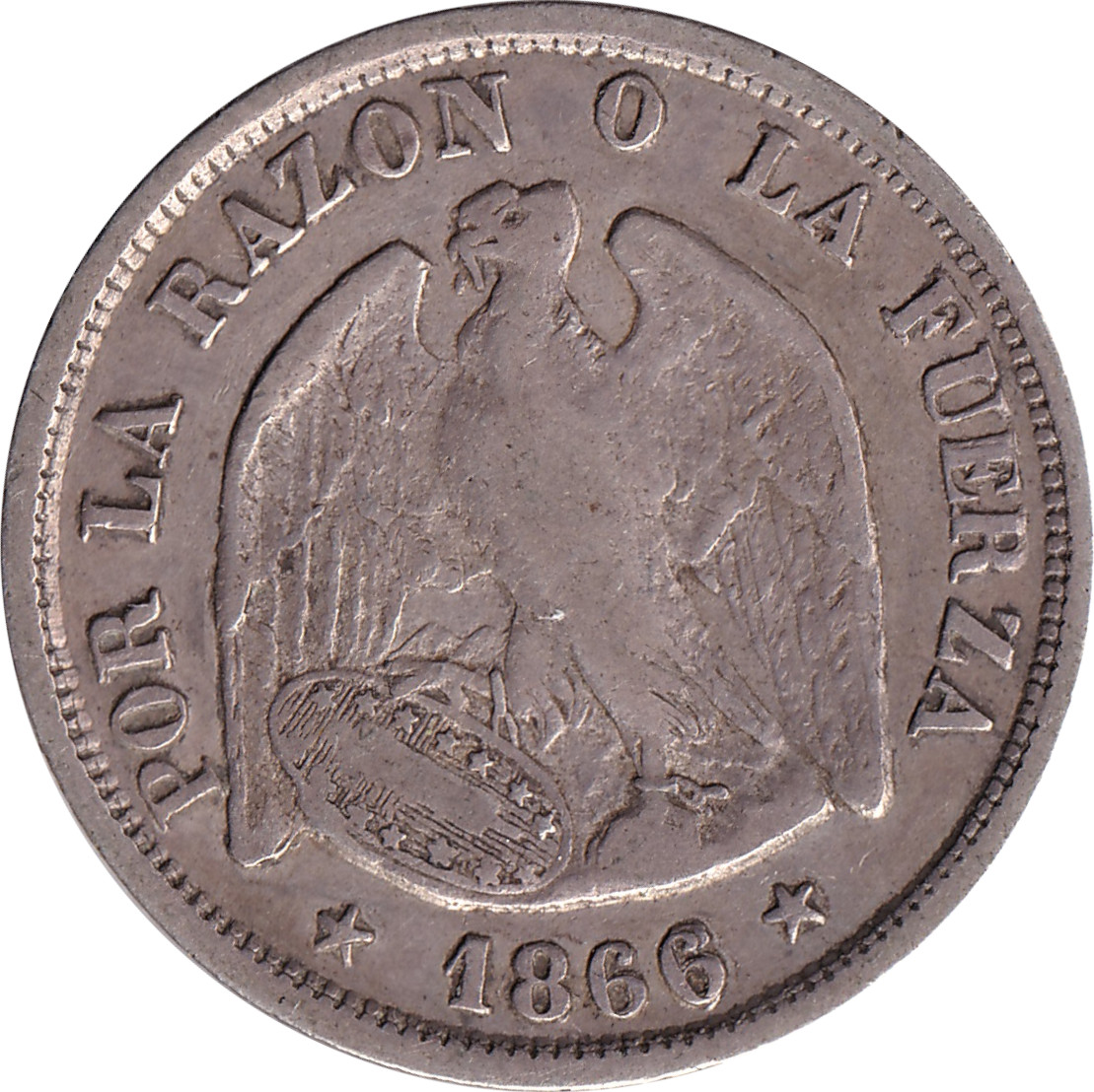 20 centavos silver - Seated Eagle