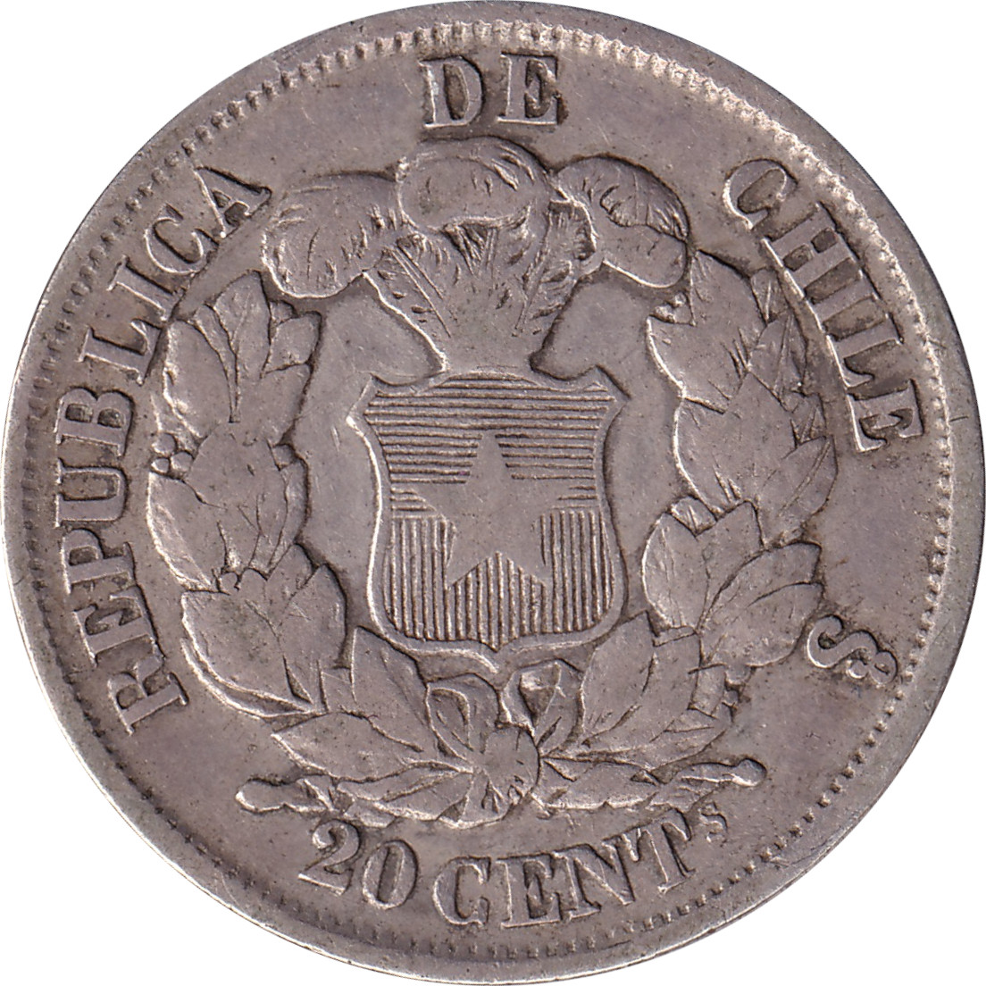 20 centavos silver - Seated Eagle