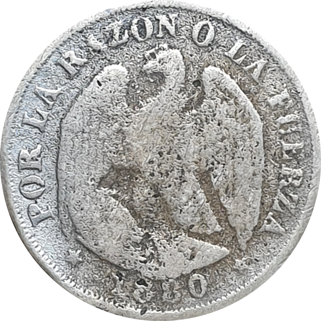 20 centavos silver - Seated Eagle