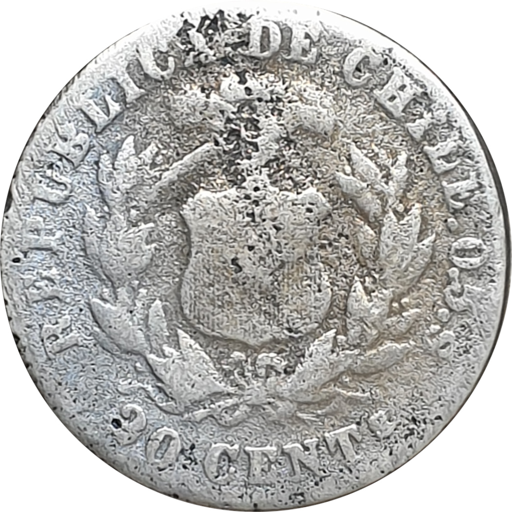 20 centavos silver - Seated Eagle