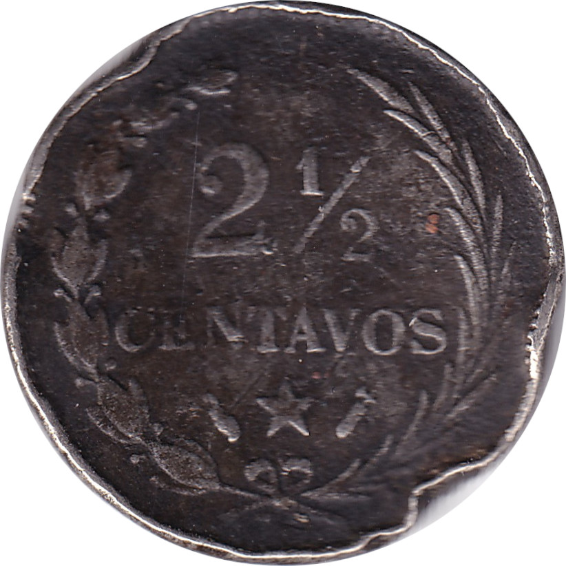 2 1/2 centavos - Constitution - Type 2