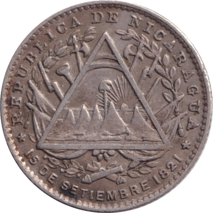 5 centavos argent - Republica de Nicaragua - Type 2