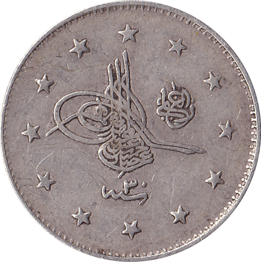 2 kurush silver - Abdoul Hamid II