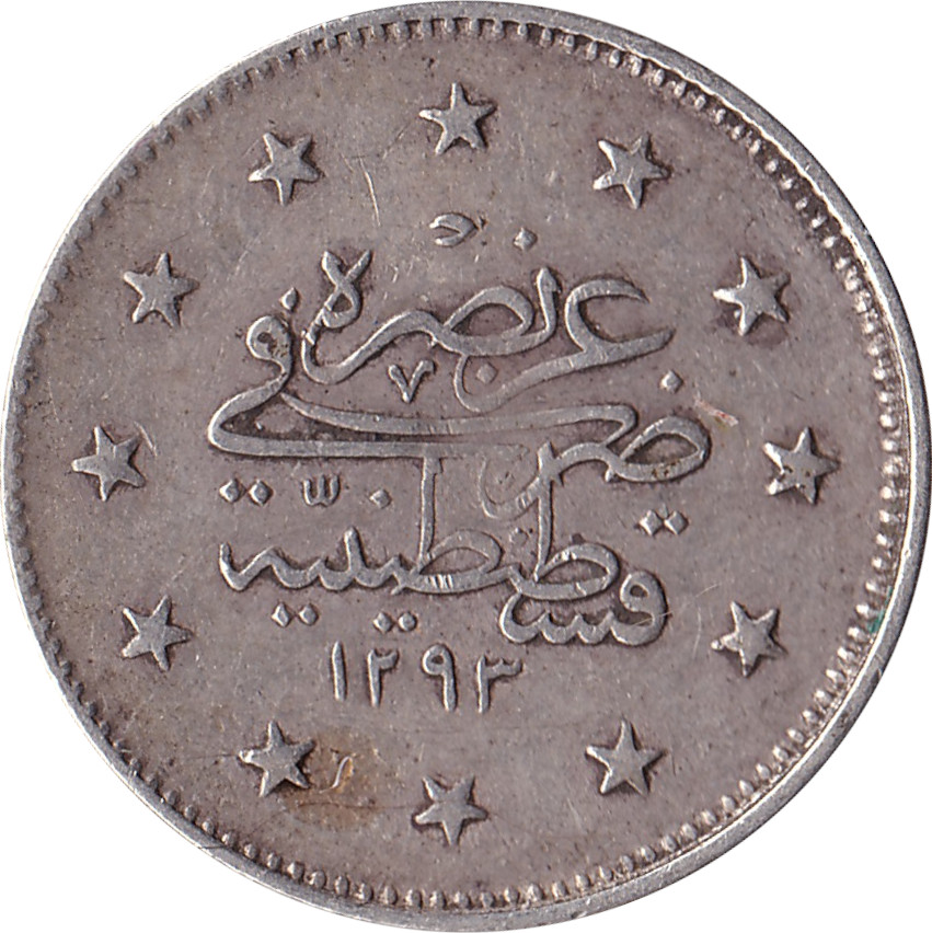 2 kurush silver - Abdoul Hamid II