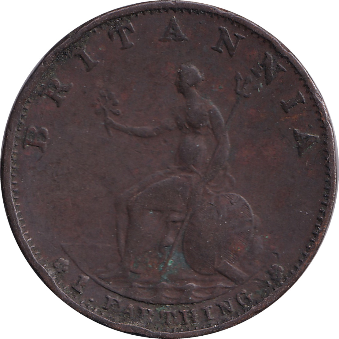 1 farthing - Georges III - Tête agée - Type lourd