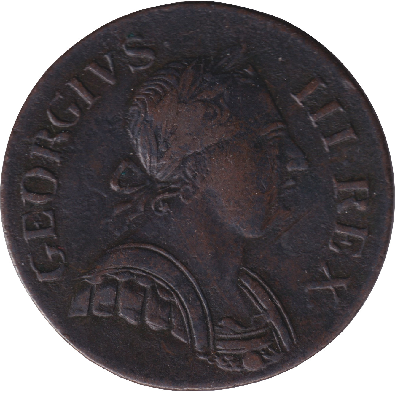 1/2 penny - Georges III - Buste jeune