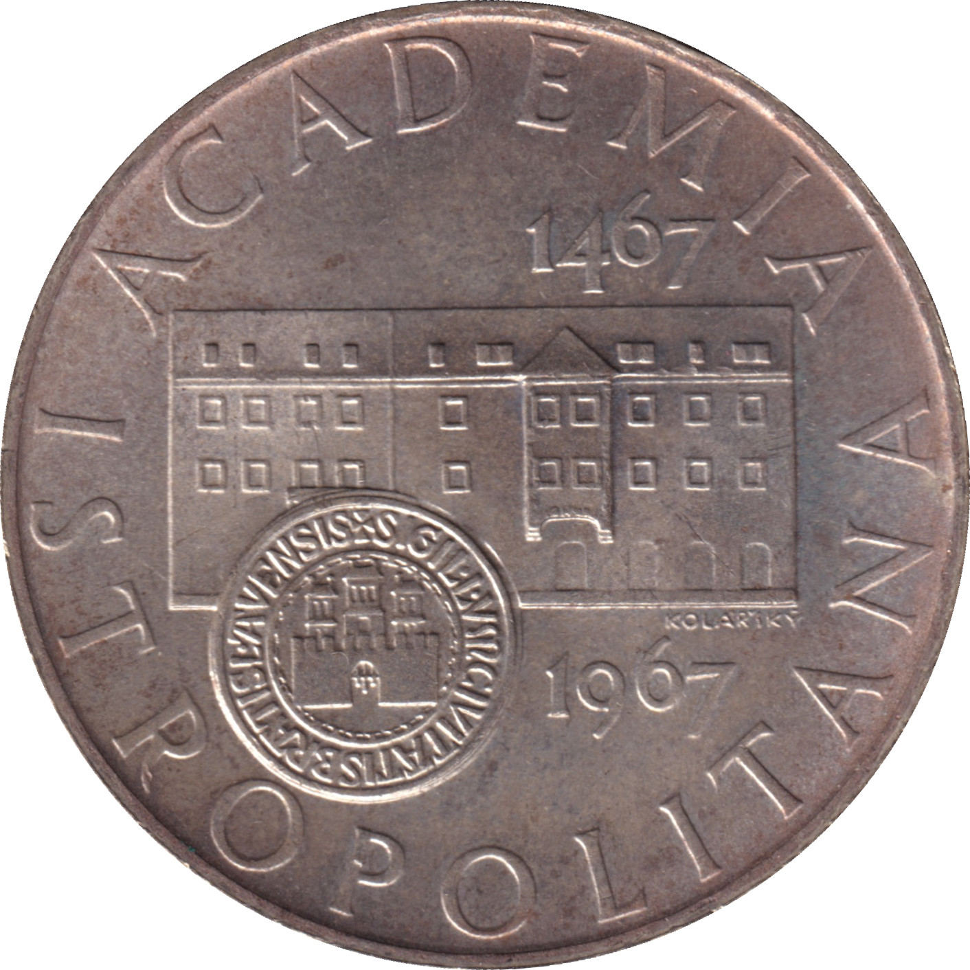 10 korun argent - Université de Bratislavia