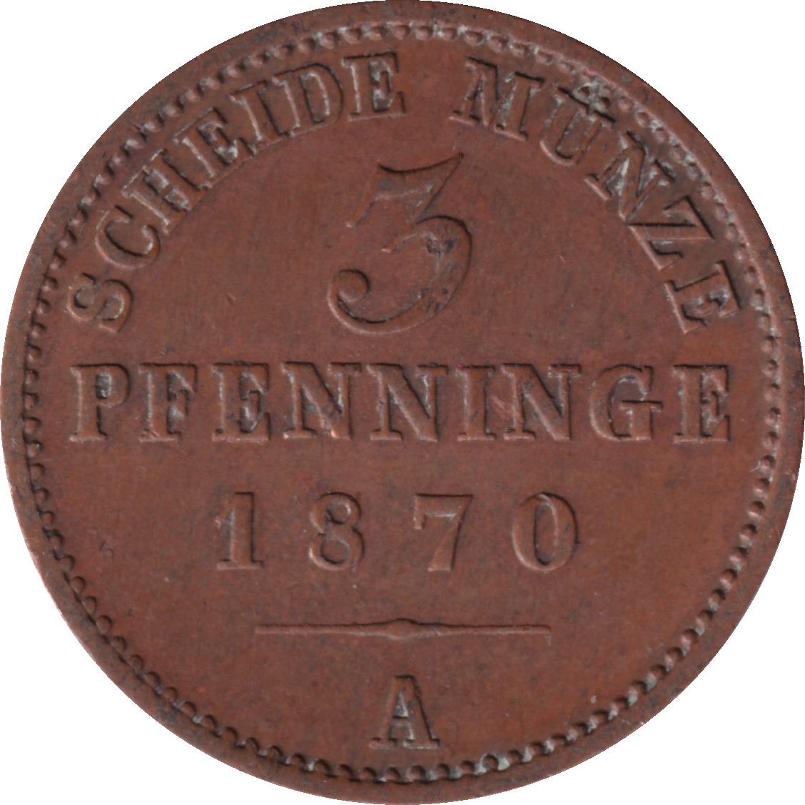 3 pfennig - Guillaume I