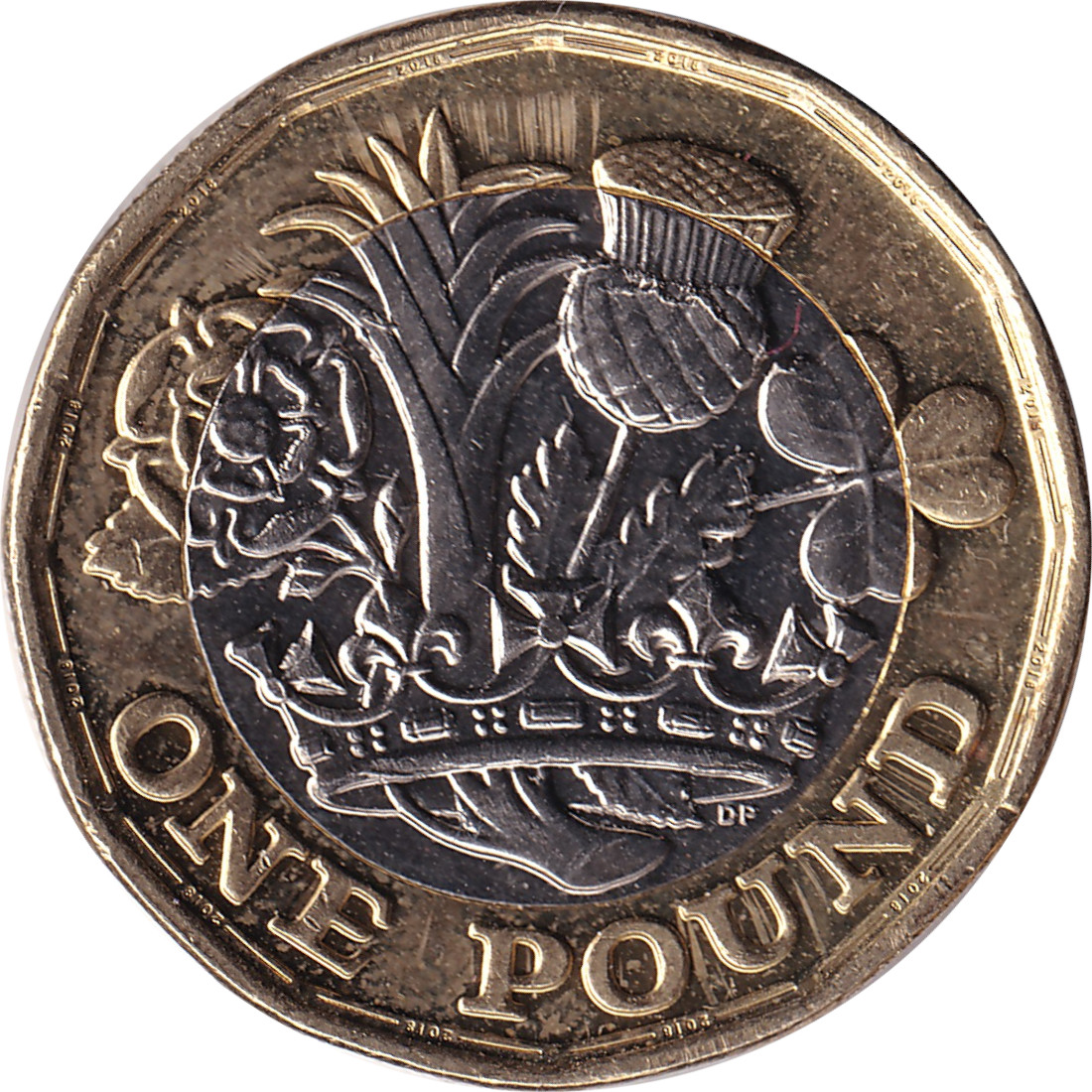 1 pound - Elizabeth II - Tête historique - Couronne