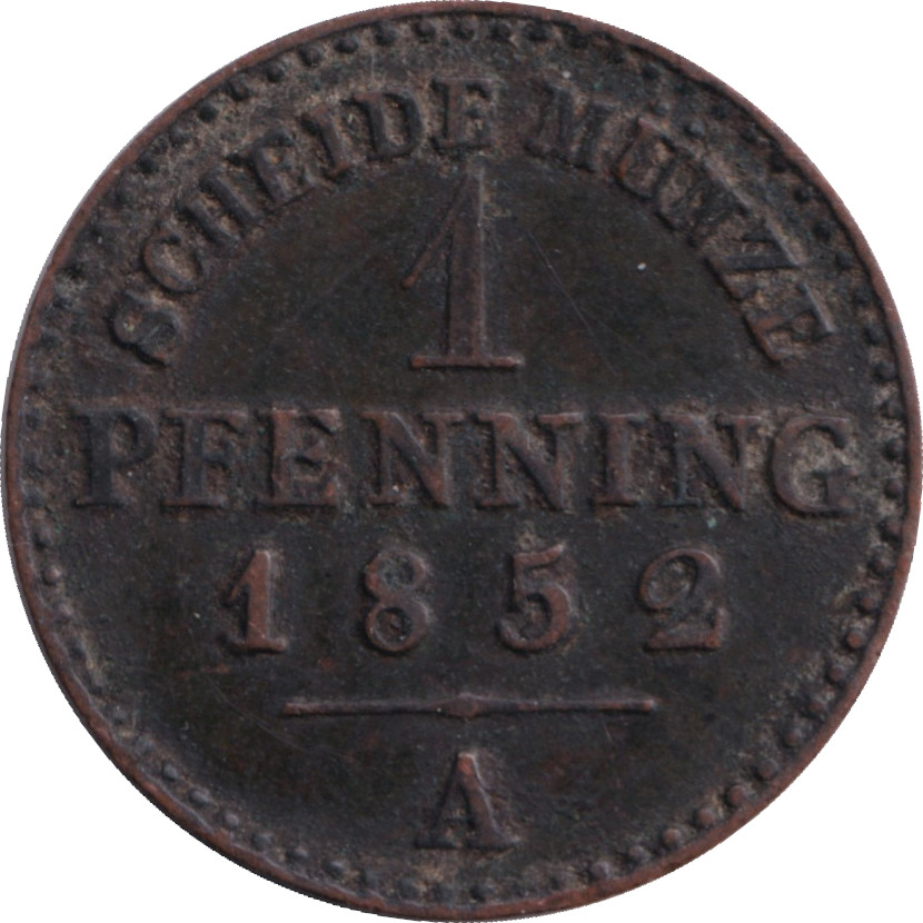 1 pfennig - Frédéric-Guillaume IV - Type 3