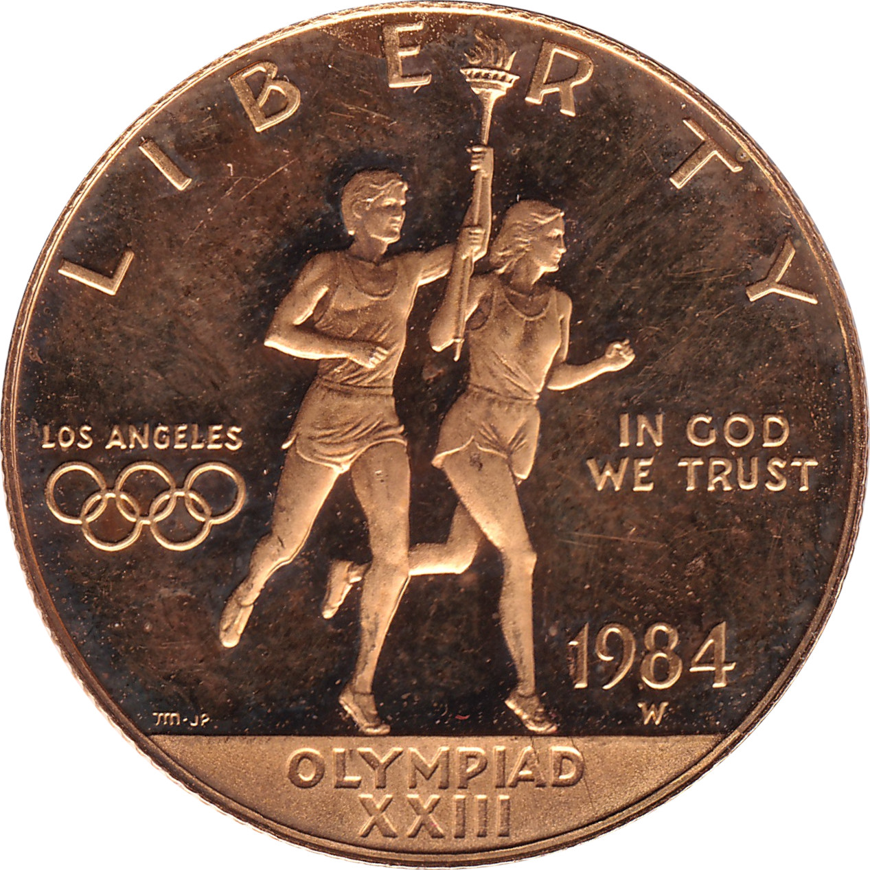 10 dollars gold - XXIII Olympiad - Torch Bearers