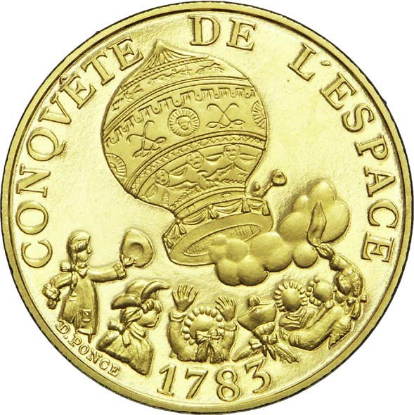 10 francs or - Conquête spatiale