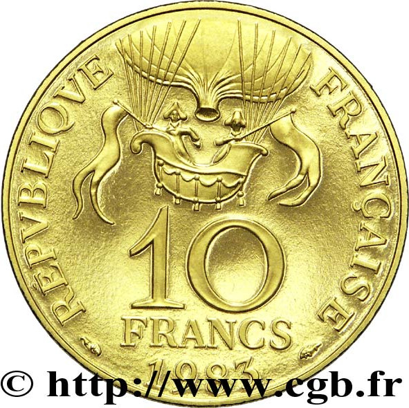 10 francs gold - Conquête spatiale