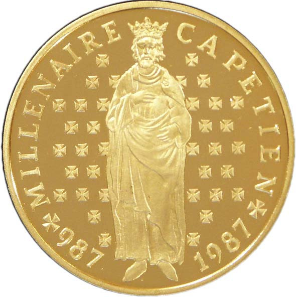 10 francs gold - Millénaire Capétien