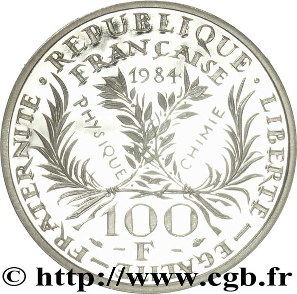 100 francs silver - Marie Curie