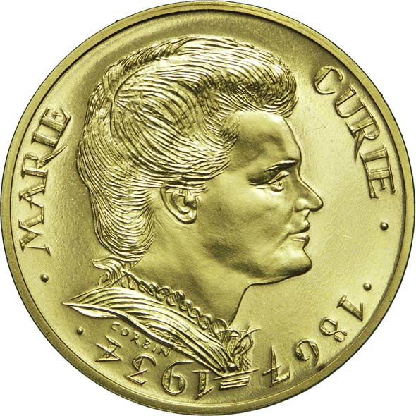 100 francs or - Marie Curie