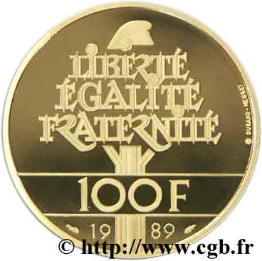 100 francs or - Droit de l'Homme