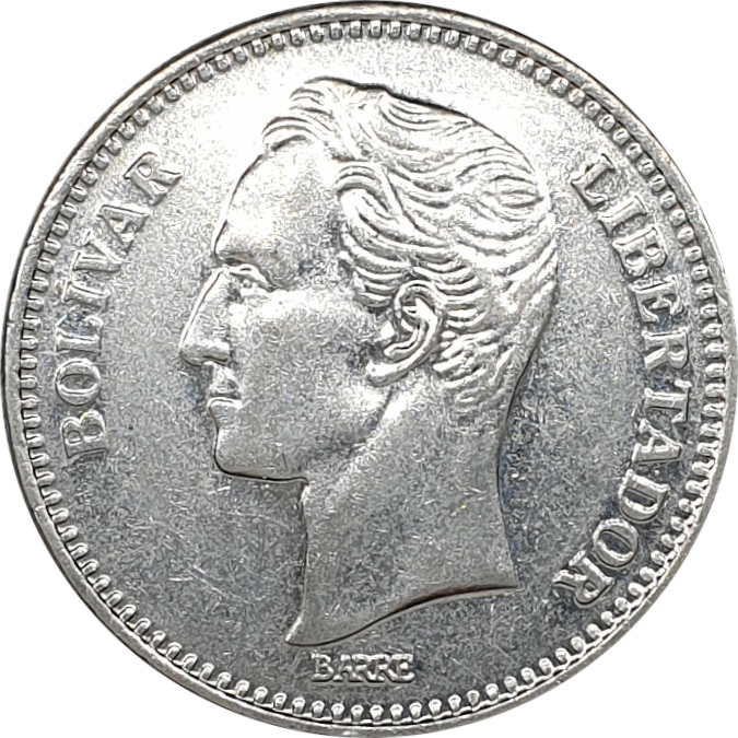 2 bolivares - Simon Bolivar - Acier nickelé